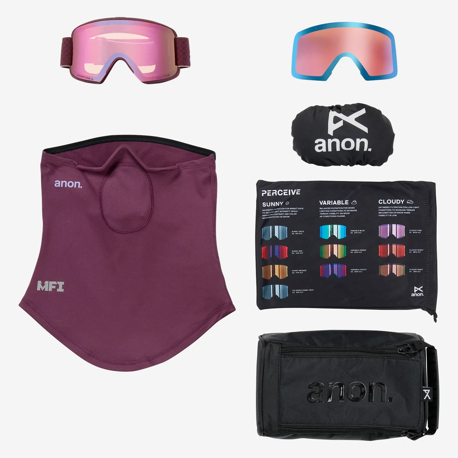 Anon M5S Goggles with Bonus Lens and MFI Mask - Image 2