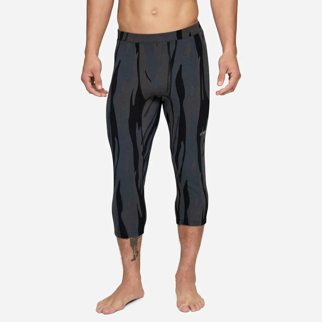 Le Bent Heavyweight Grid Fleece 3/4 Mens Base Layer Bottom
