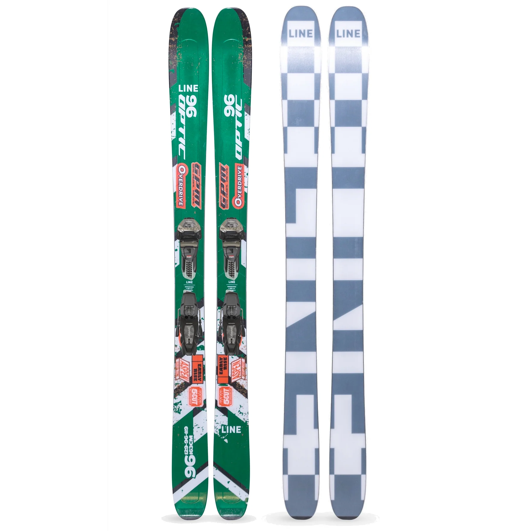 Line Optic 96 Skis with QuikClik Bindings
