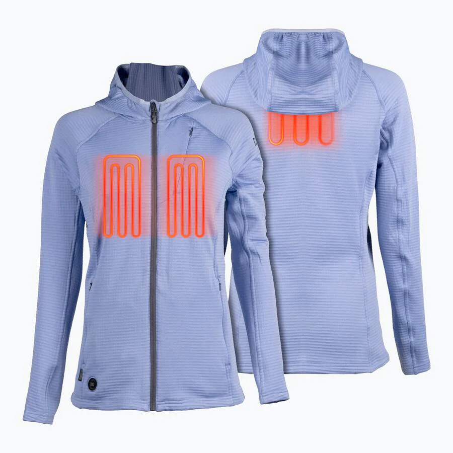 Mobile Warming Element Mid-Layer Full Zip Heated Womens Hoodie