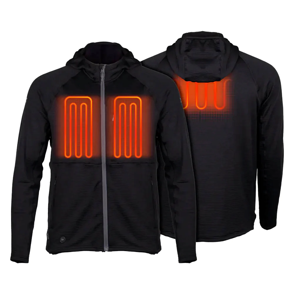 Mobile Warming Mens Element Mid-Layer Full Zip Heated Hoodie