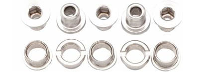 Problem Solvers Double Chainring Bolts Silver Stainless