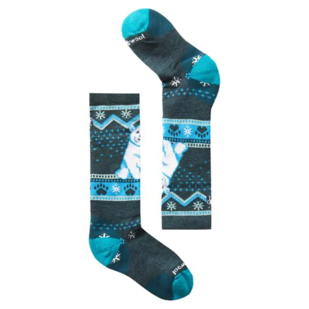 Smartwool Wintersport Full Cushion Polar Bear Pattern OTC Kids Sock