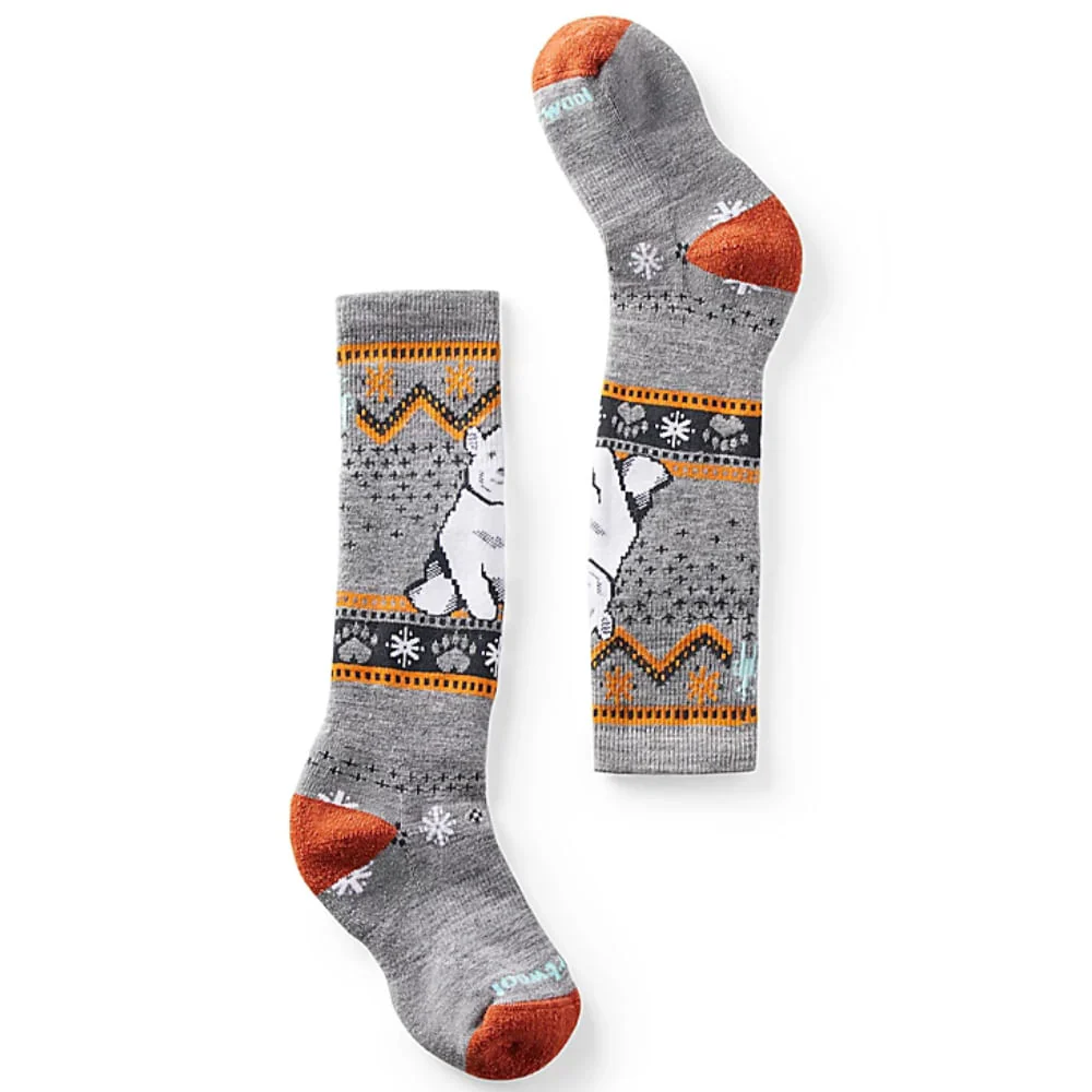 Smartwool Wintersport Full Cushion Polar Bear Pattern OTC Kids Sock - Image 2