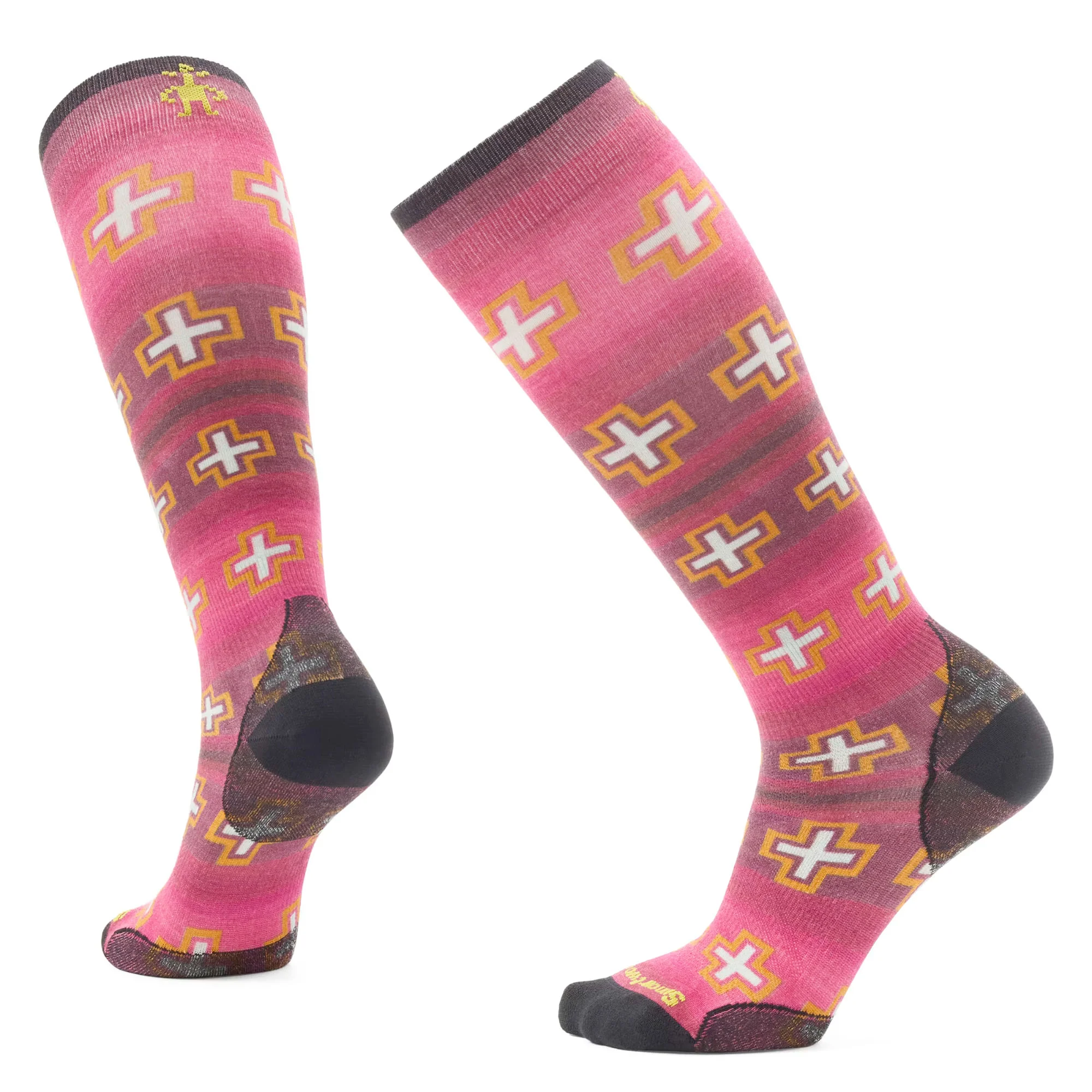 Smartwool Womens Ski Paths Crossed Print OTC Socks