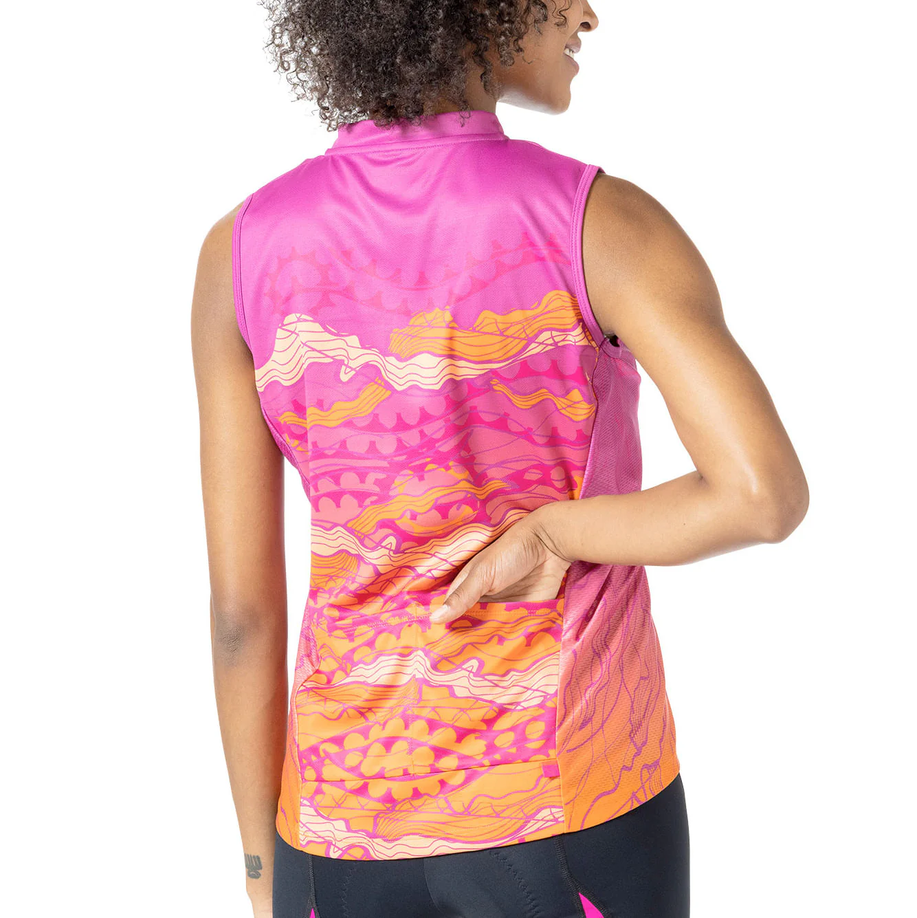 Terry Breakaway Mesh Womens Plus Size Sleeveless Jersey - Image 4